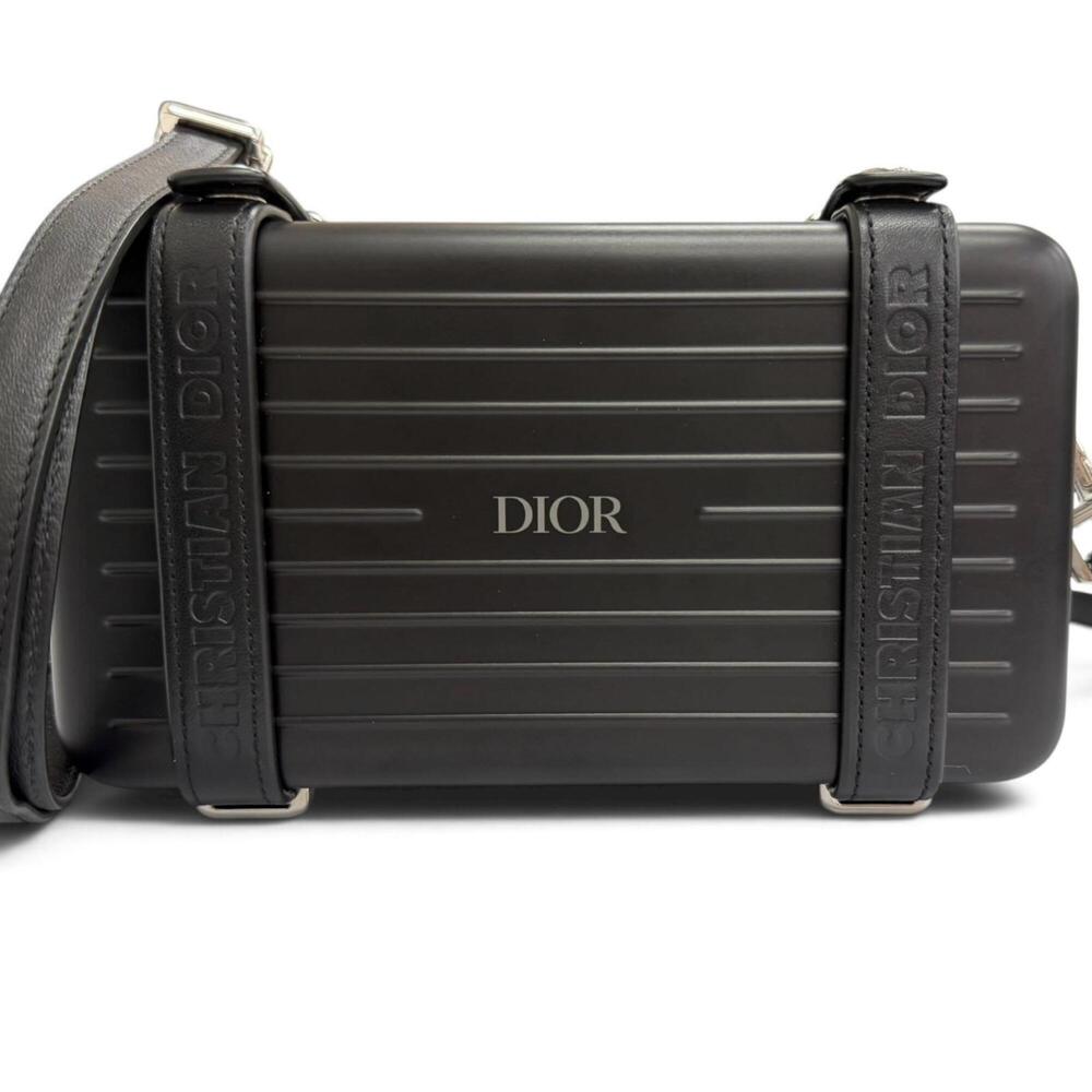 DIOR RIMOWA Dior Homme Rimowa 2DRCA295YWT Personal Aluminum Shoulder Bag Blac...
